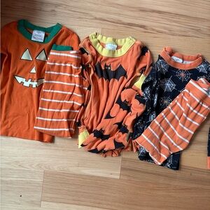 Hanna Andersson Orange and Black Kids Pajama Sets (includes all 3)
